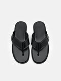 PEDRO Buckle Thong Sandals- Black