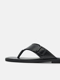 PEDRO Buckle Thong Sandals- Black