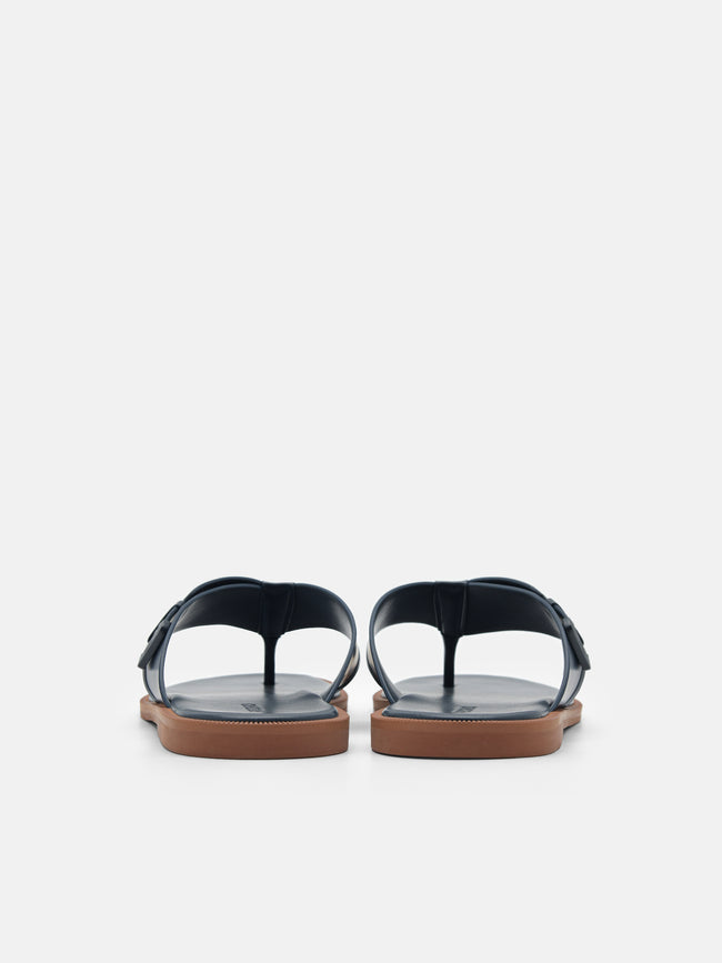 PEDRO Buckle Thong Sandals- Navy