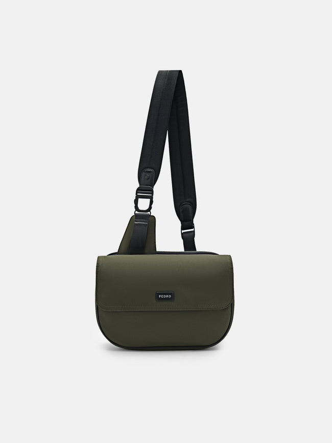 PEDRO Nylon Crossbody Pouch- Military Green