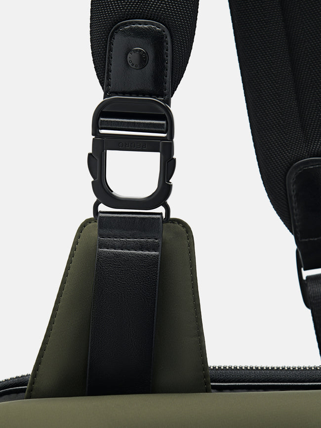 PEDRO Nylon Crossbody Pouch- Military Green