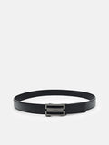 PEDRO Embossed Leather Automatic Belt- Black