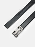 PEDRO Embossed Leather Automatic Belt- Black
