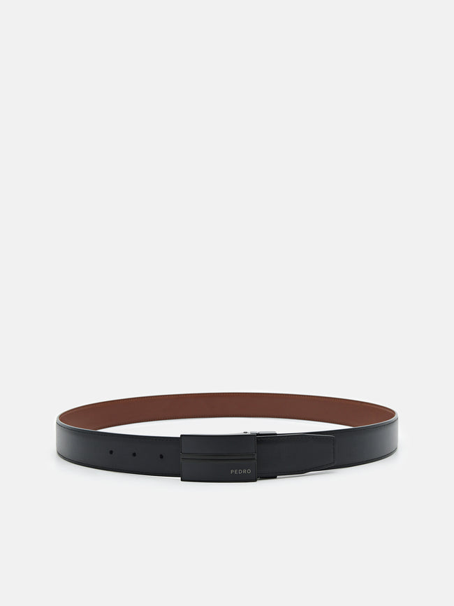 PEDRO Leather Reversible Tang Belt- Brown