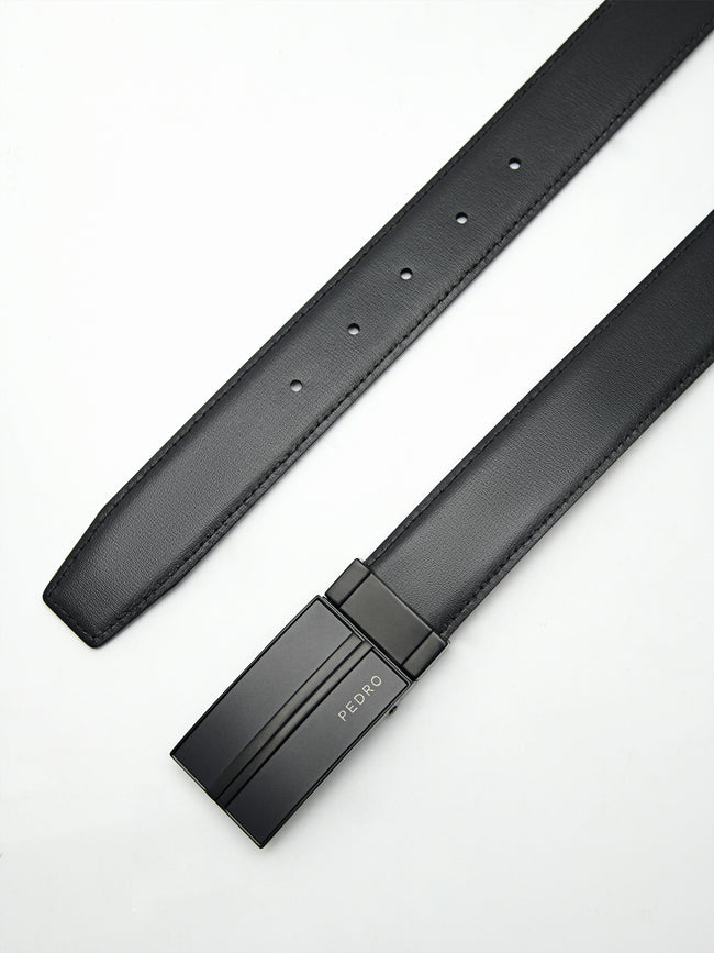 PEDRO Leather Reversible Tang Belt- Brown