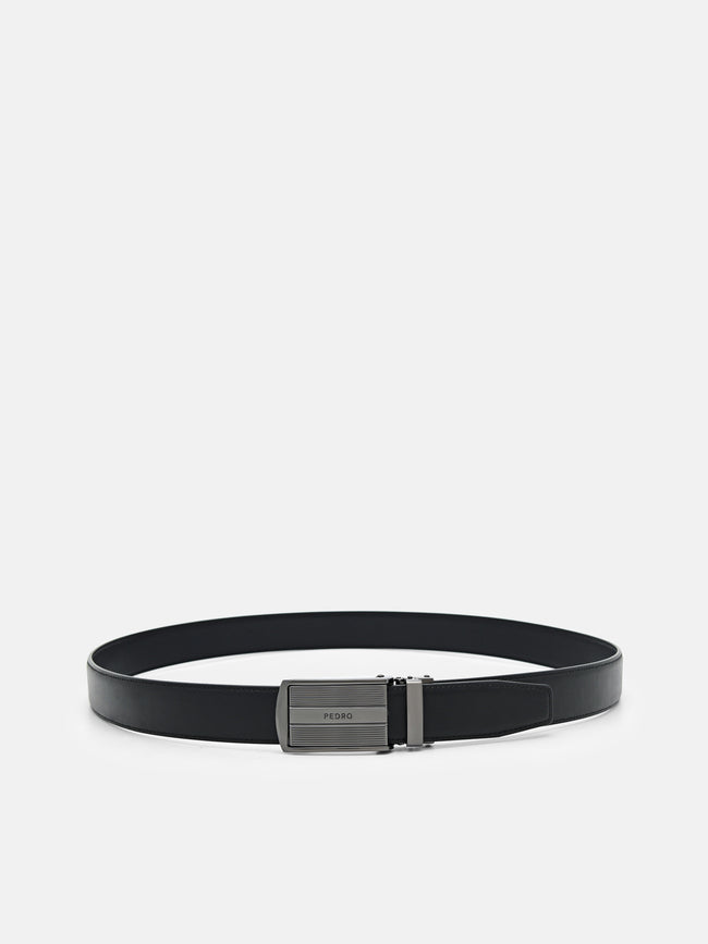 PEDRO Leather Automatic Belt- Black