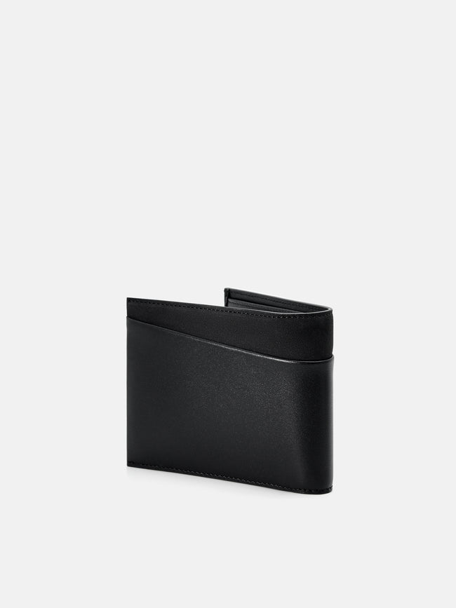 PEDRO Nubuck Leather Bi-Fold Wallet with Insert- Black