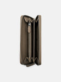PEDRO embossed  leather long wallet-Taupe