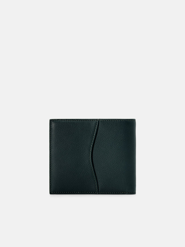 PEDRO Oliver Leather Bi-Fold Flip Wallet- Dark Green
