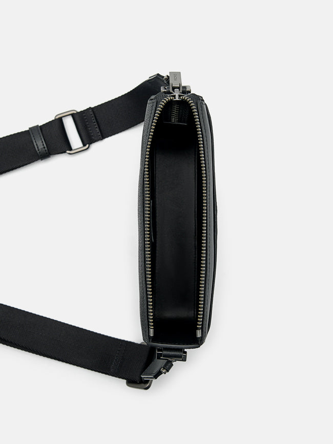 PEDRO Embossed Leather Pouch- Black