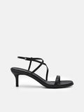PEDRO Strappy Heel Sandals- Black