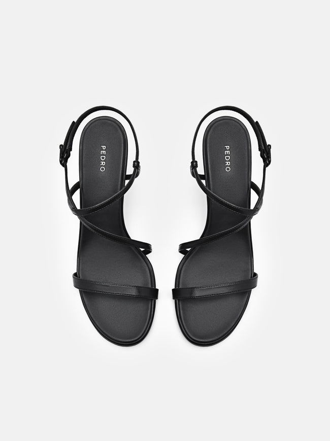 PEDRO Strappy Heel Sandals- Black