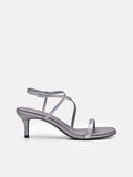 PEDRO Strappy Heel Sandals- Pewter