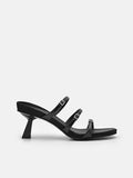 PEDRO Helix Heel Sandals- Black
