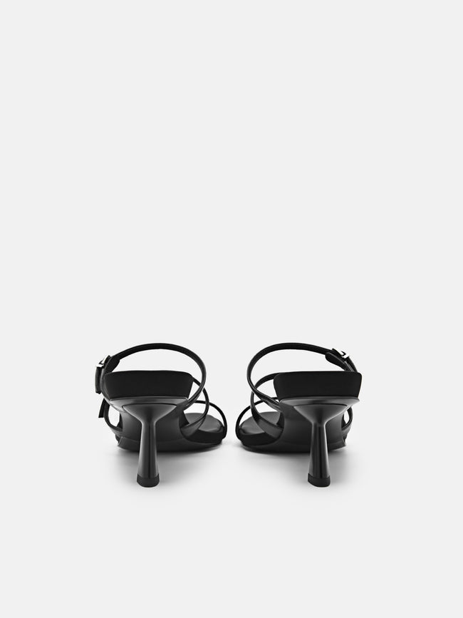 PEDRO Helix Heel Sandals- Black