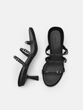 PEDRO Helix Heel Sandals- Black