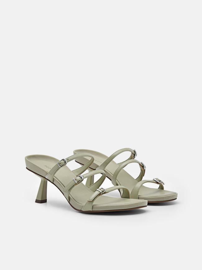 PEDRO Helix Heel Sandals- Olive