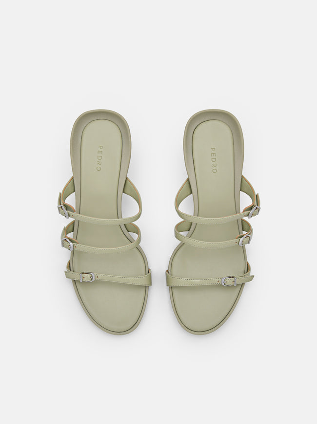 PEDRO Helix Heel Sandals- Olive