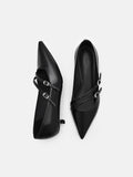 PEDRO Helix Strappy Pumps- Black