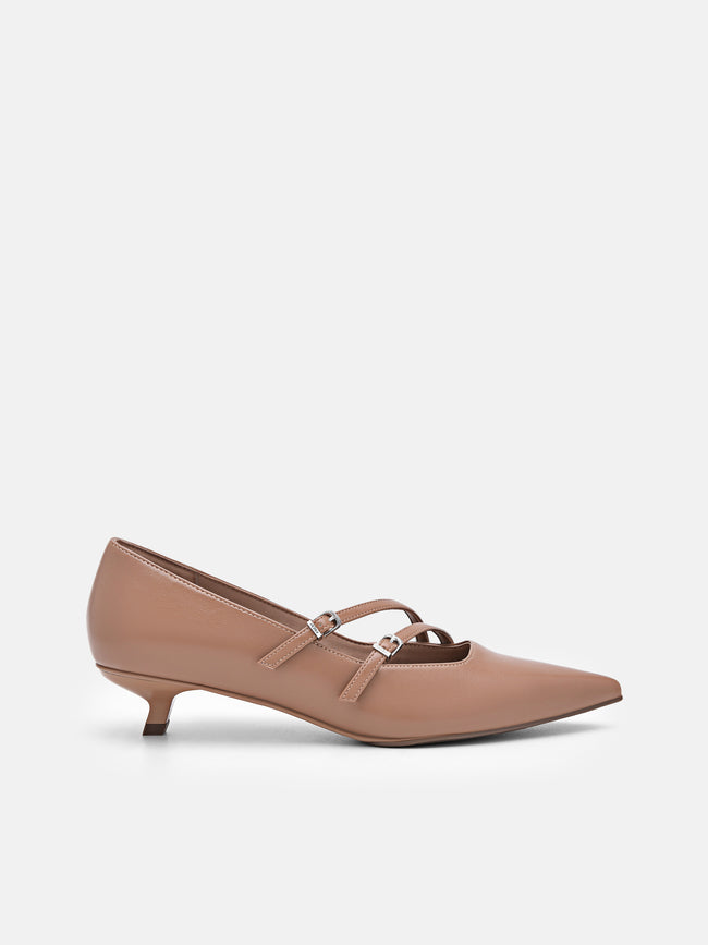 PEDRO Helix Strappy Pumps- Taupe