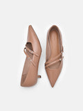 PEDRO Helix Strappy Pumps- Taupe