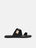 PEDRO Jatte Leather Sandals- Black