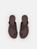 PEDRO Jatte Leather Sandals- Dark Brown