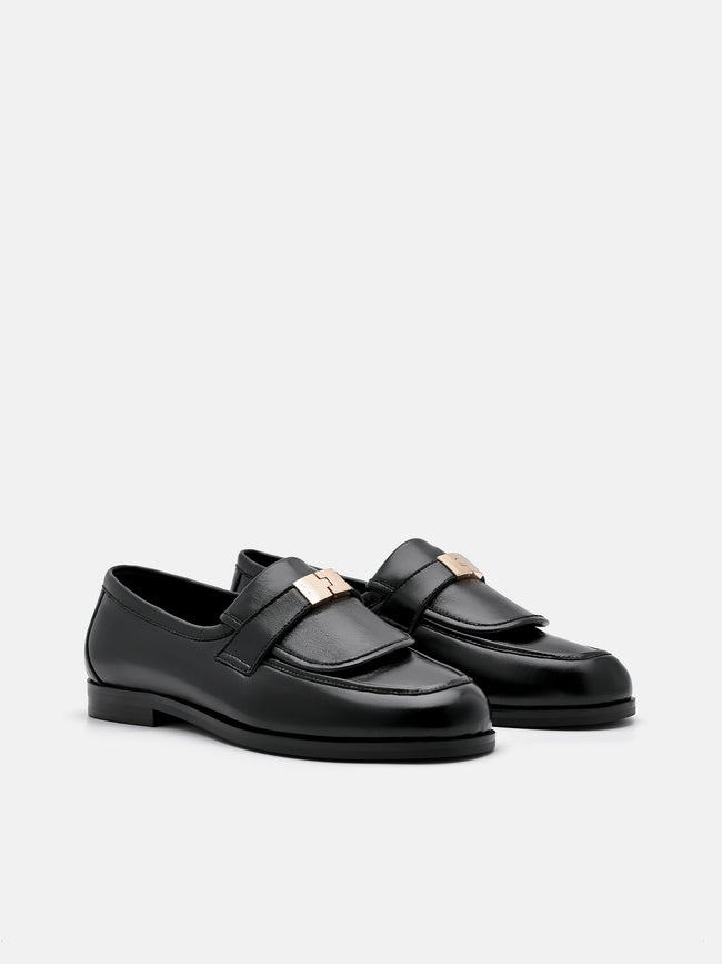 PEDRO Jatte Leather Loafers- Black