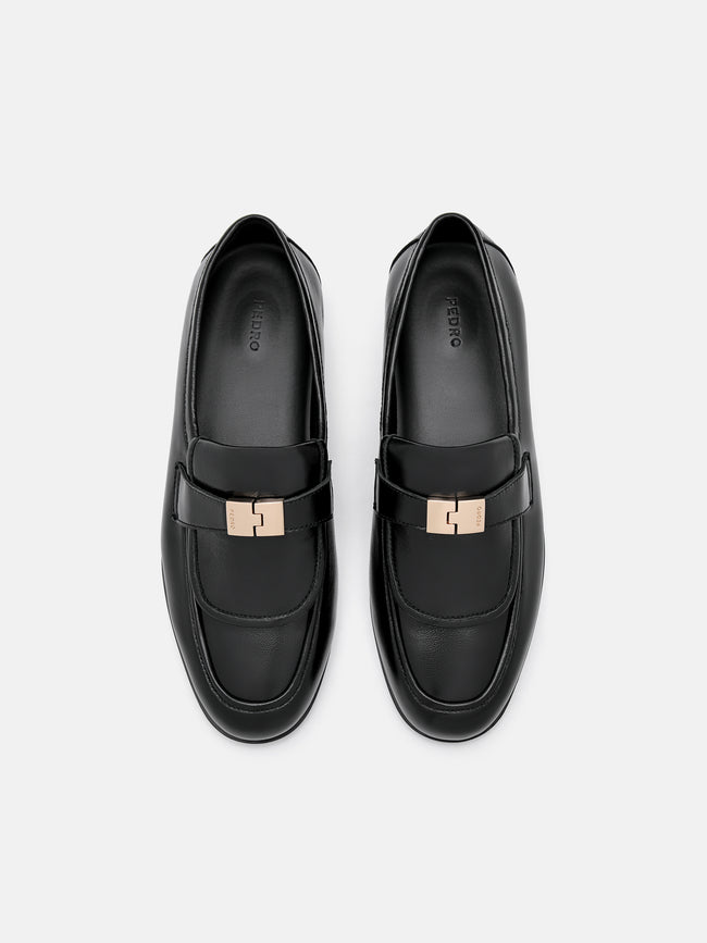 PEDRO Jatte Leather Loafers- Black