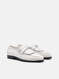 PEDRO Jatte Leather Loafers- Chalk