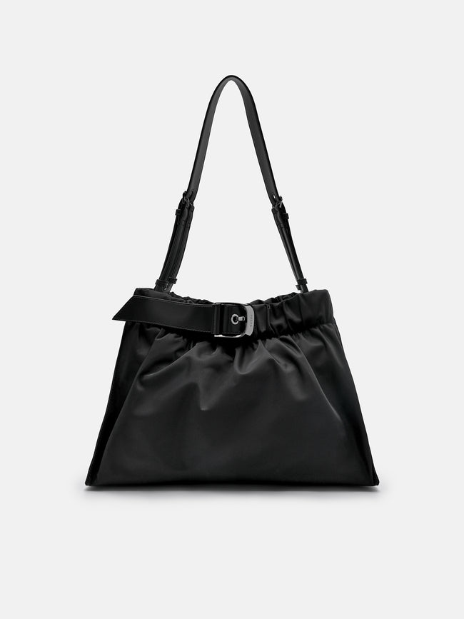 PEDRO Helix Nylon Shoulder Bag- Black