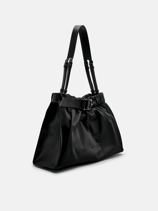 PEDRO Helix Nylon Shoulder Bag- Black