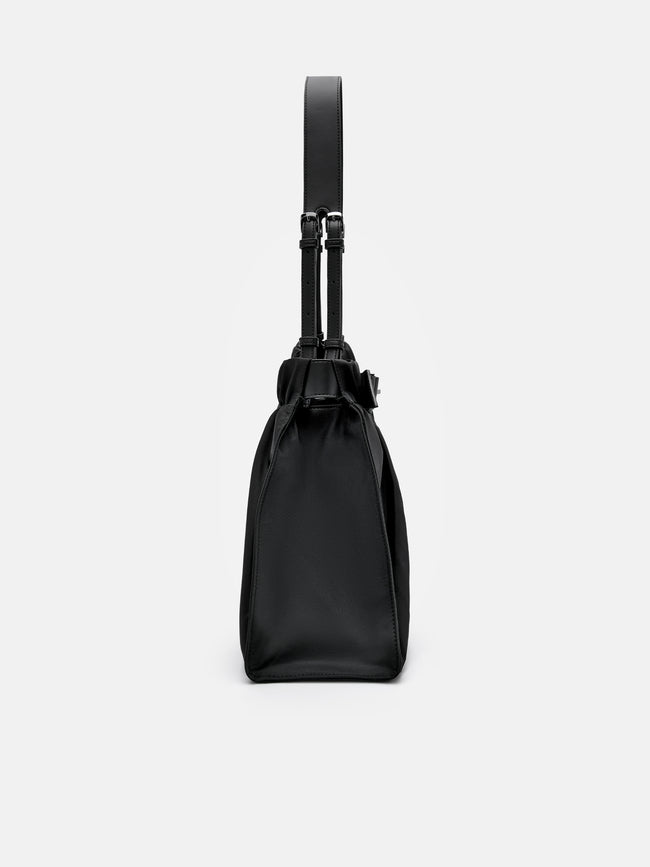 PEDRO Helix Nylon Shoulder Bag- Black