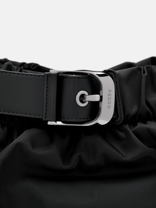 PEDRO Helix Nylon Shoulder Bag- Black