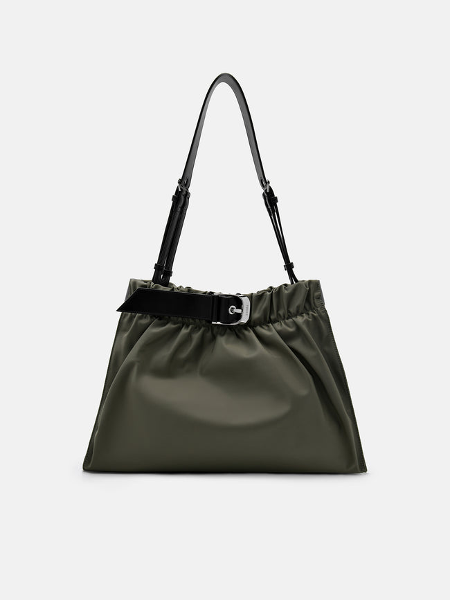 PEDRO Helix Nylon Shoulder Bag- Olive