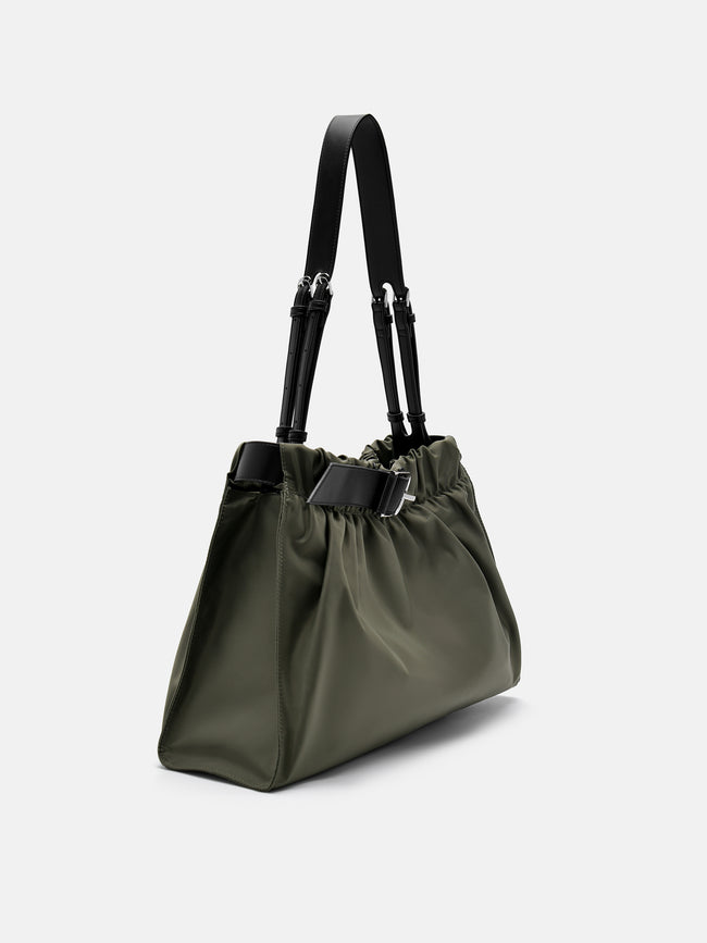 PEDRO Helix Nylon Shoulder Bag- Olive