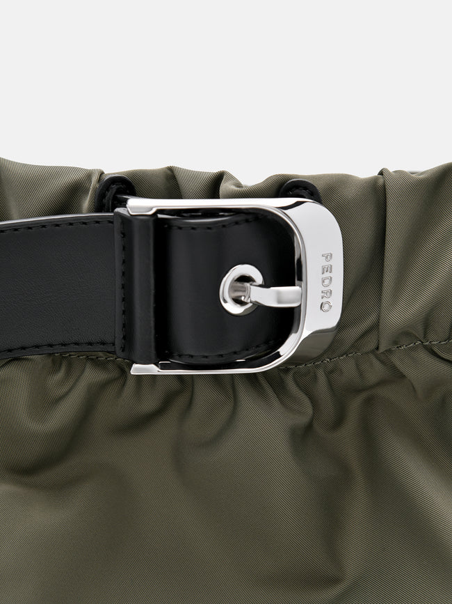 PEDRO Helix Nylon Shoulder Bag- Olive