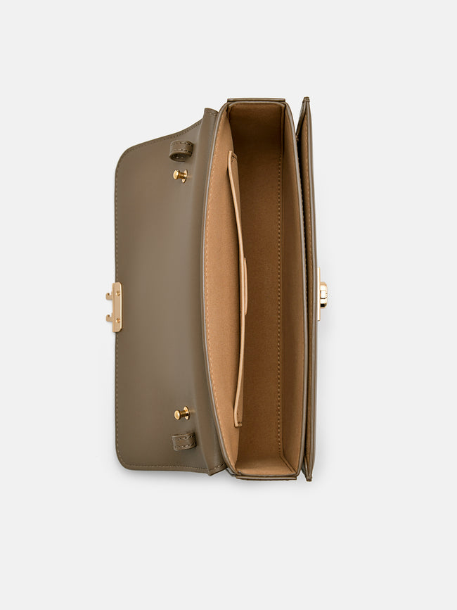 PEDRO Studio Leather Shoulder Bag-Taupe