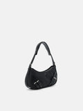 PEDRO Helix Buckle Shoulder Bag- Black