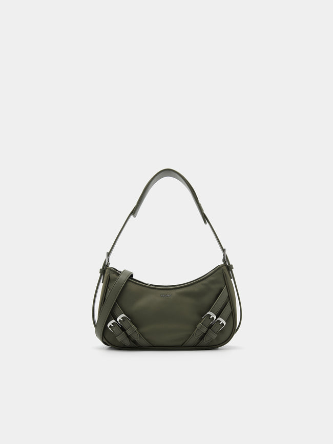 PEDRO Helix Buckle Shoulder Bag- Olive