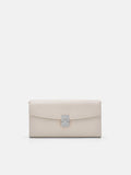 PEDRO Jattle Leather Bi-Fold Long Wallet- Chalk