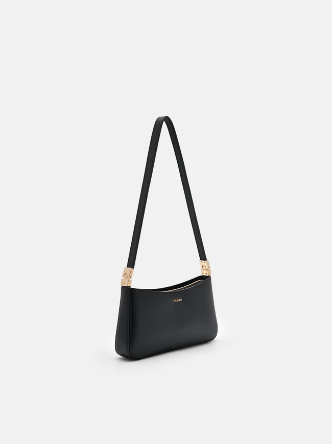 PEDRO Jatte Leather Crossbody Pouch- Black