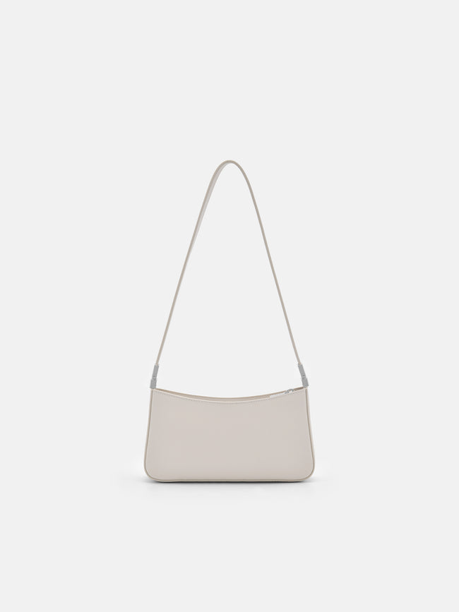 PEDRO Jatte Leather Crossbody Pouch- Chalk