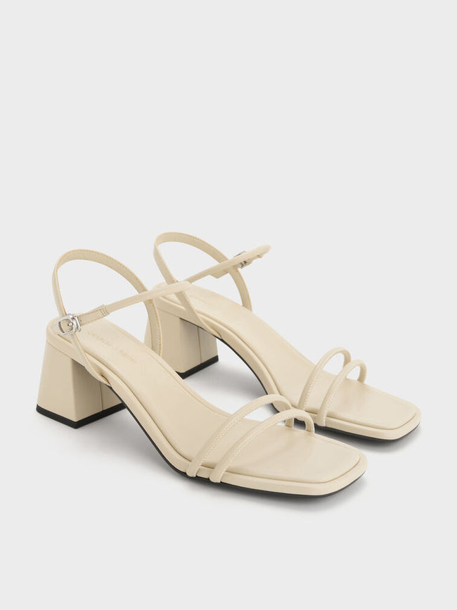 Strappy Trapeze-Heel Sandals_Beige