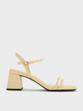 Strappy Trapeze-Heel Sandals_Yellow