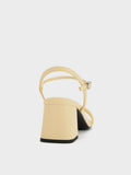 Strappy Trapeze-Heel Sandals_Yellow