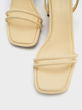 Strappy Trapeze-Heel Sandals_Yellow