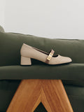 CHARLES & KEITH Women Lando Two-Tone Mary Jane Pumps_Chalk