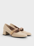 CHARLES & KEITH Women Lando Two-Tone Mary Jane Pumps_Chalk
