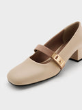 CHARLES & KEITH Women Lando Two-Tone Mary Jane Pumps_Chalk